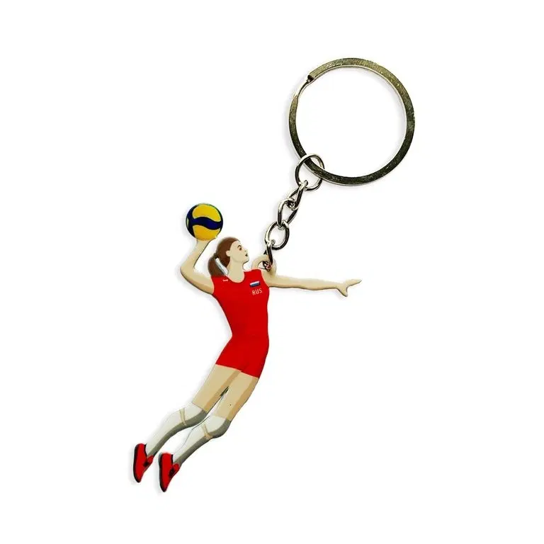 Volleylife Брелок металлический Волейбол нападающая (красная форма)