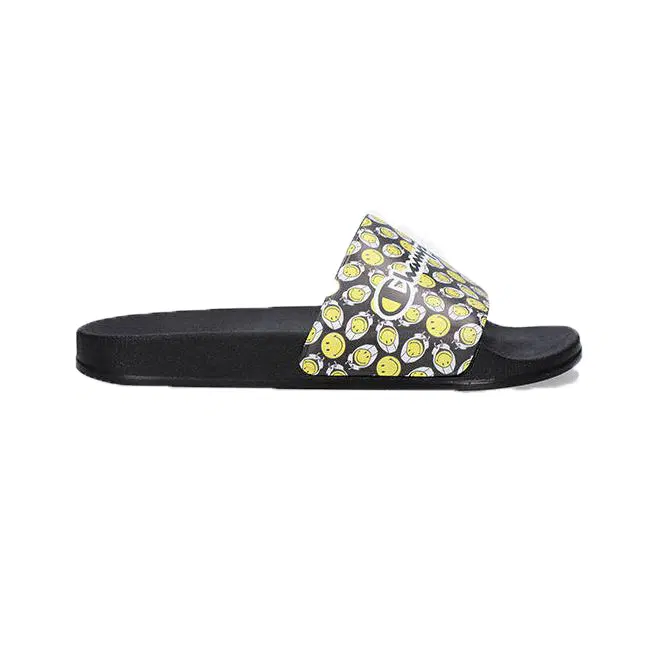 Champion SLIDE PD SMILEY Сланцы Черный/Белый/Желтый