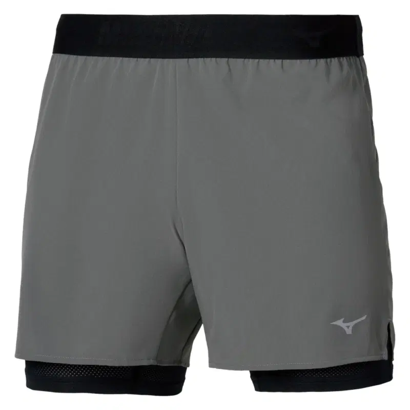 Mizuno CORE 5.5IN 2IN1 SHORT Шорты беговые Темно-серый