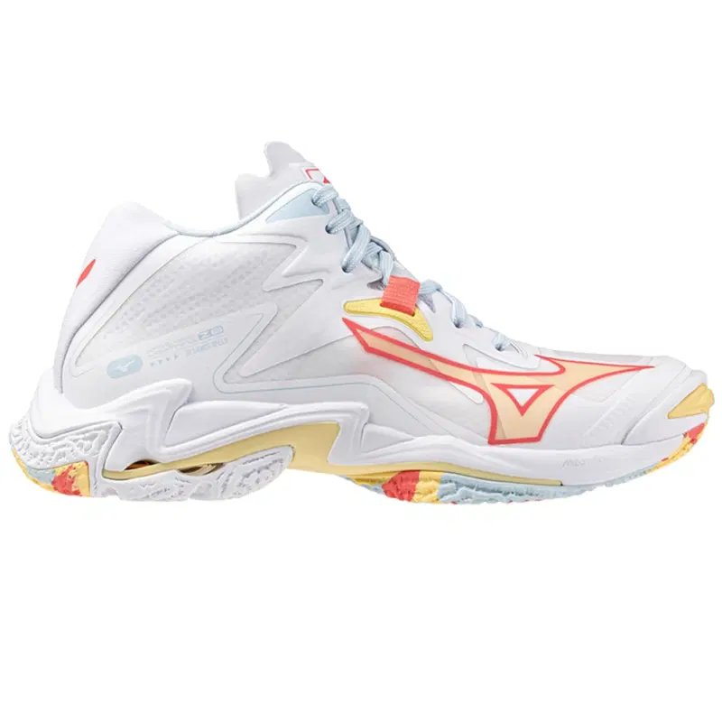 Mizuno WAVE LIGHTNING Z8 MID (W) Кроссовки волейбольные женские Белый/Оранжевый