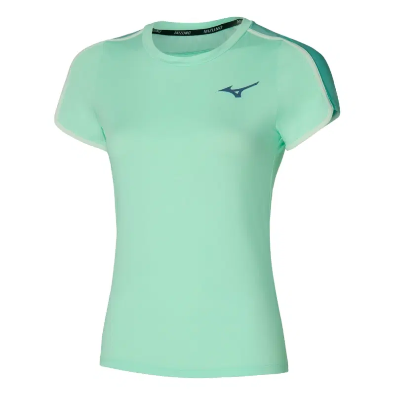 Mizuno FRONTIER T-SHIRT (W) Футболка теннисная женская Зеленый