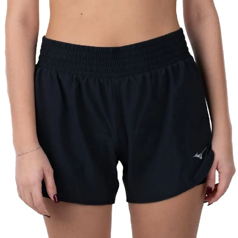 Mizuno LOGO 2IN1 4.5IN (W) Шорты беговые женские Черный