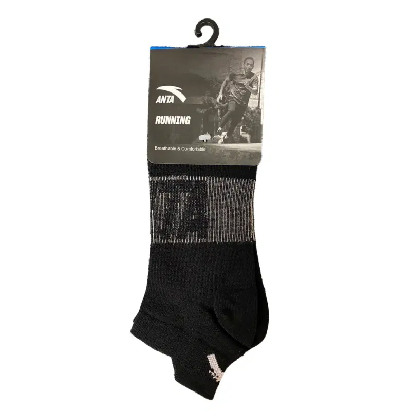 Anta RUNNING ANKLE SOCKS Носки спортивные короткие Черный/Белый
