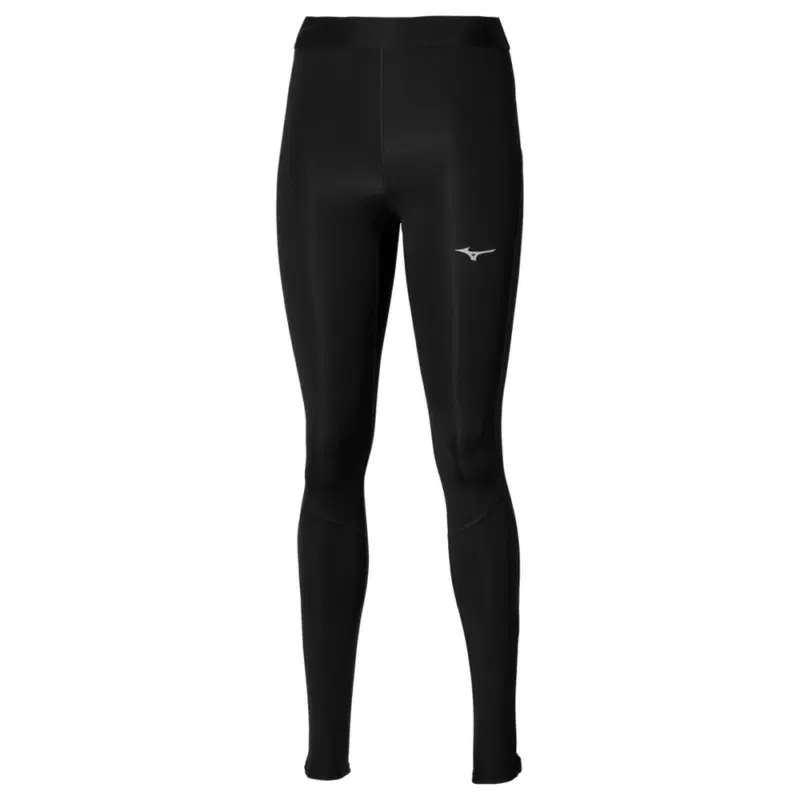 Mizuno CORE IMPULSE LONG TIGHT (W) Тайтсы беговые женские Черный/Серый