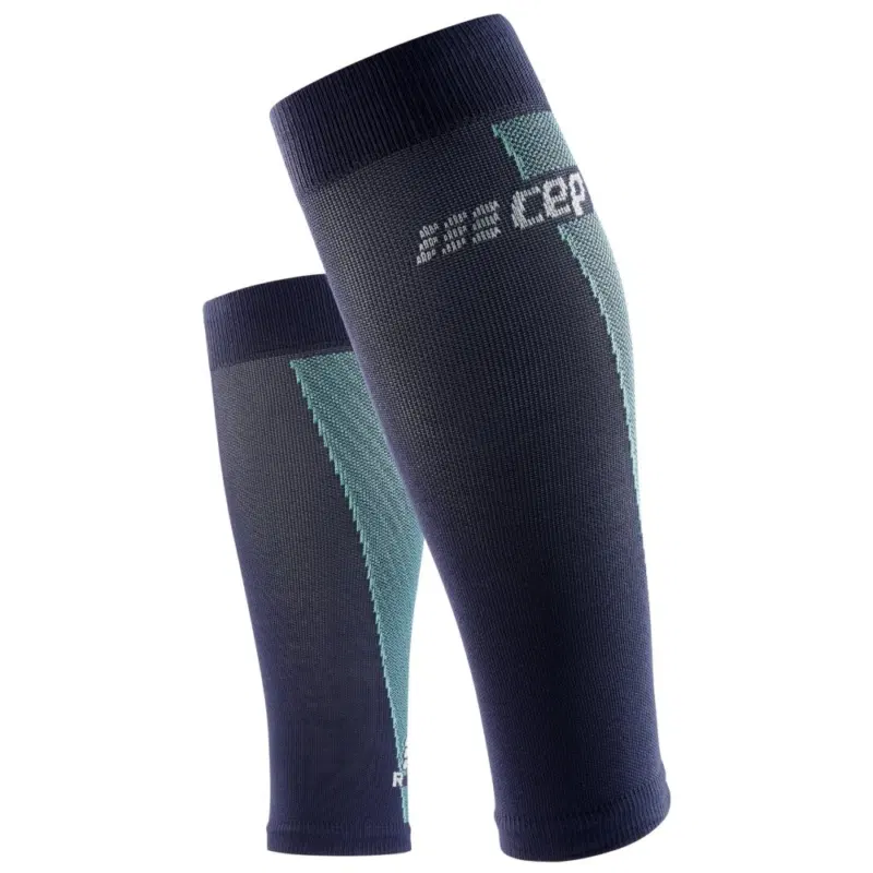 CEP ULTRALIGHT COMPRESSION CALF SLEEVES (W) Компрессионные гетры для бега ультратонкие женские Темно-синий/Голубой