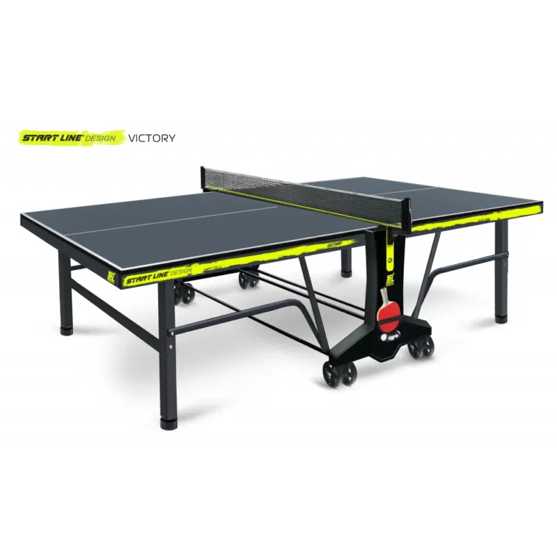 Start Line VICTORY DESIGN 60601 Теннисный стол с сеткой Черный/Салатовый