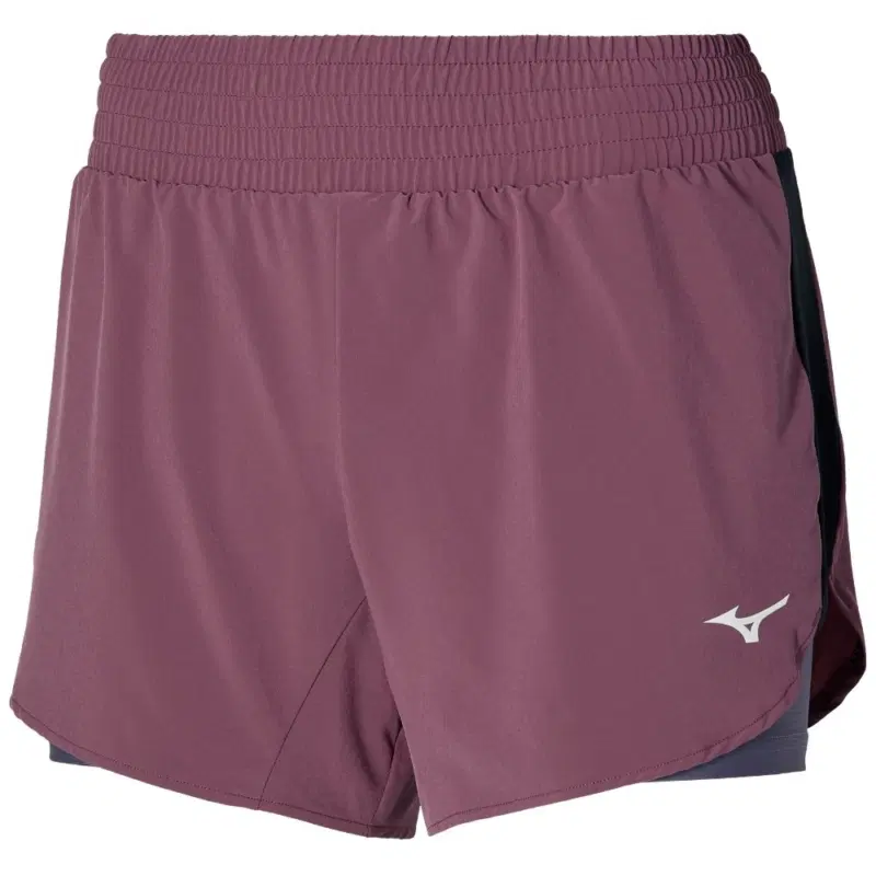 Mizuno 2IN1 4.5 SHORT (W) "VIOLET QUARTZ" Шорты беговые женские Фиолетовый