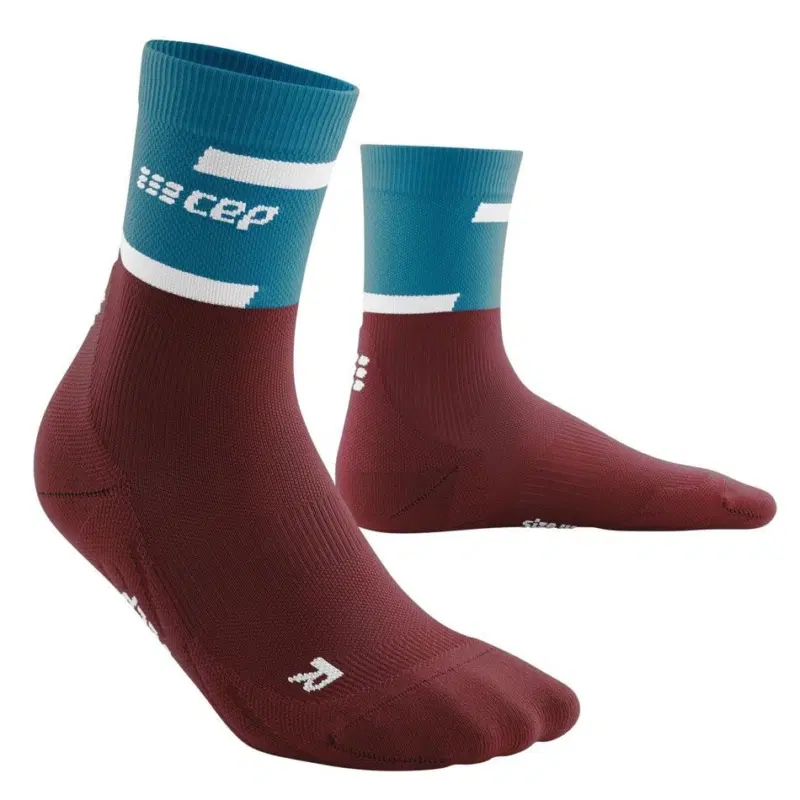 CEP THE RUN COMPRESSION MID CUT SOCKS 4.0 Компрессионные носки Бордовый/Синий