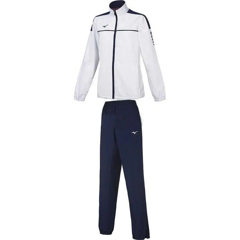 Mizuno MICRO TRACKSUIT (W) Костюм спортивный женский Белый/Темно-синий