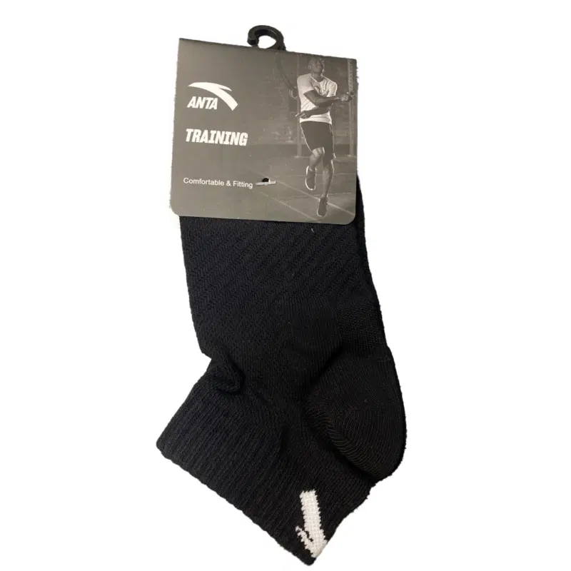 Anta TRAINING SOCKS Носки спортивные короткие Черный/Белый