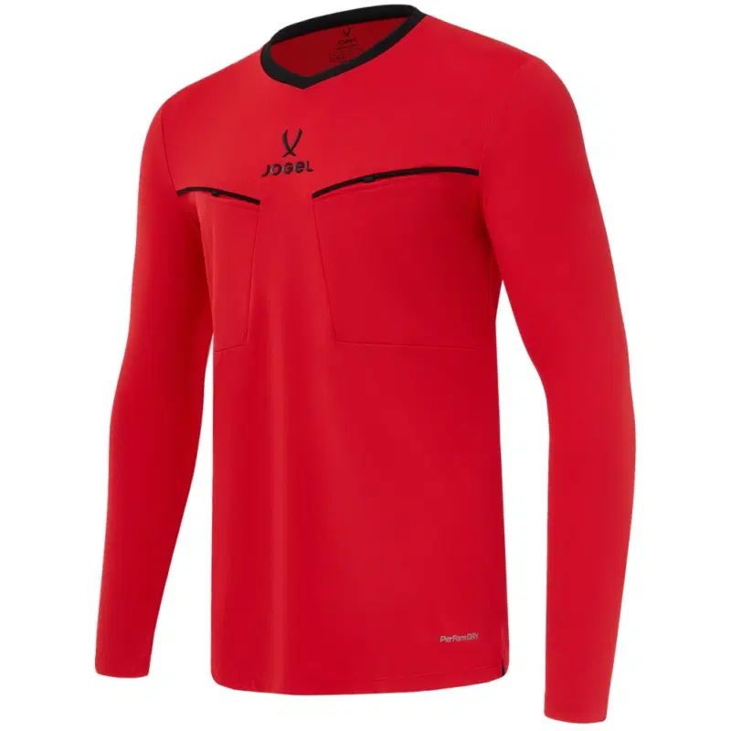 Jögel DIVISION PERFORMDRY REFEREE LS TEE 2.0 Футболка судейская с длинным рукавом Красный