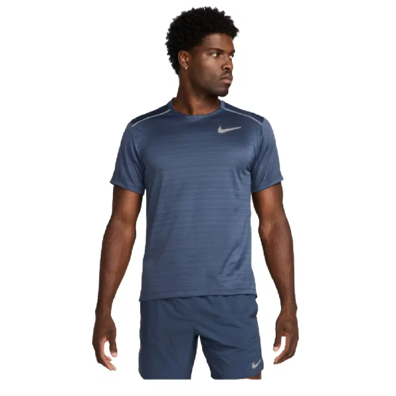 Nike MILER SHORT-SLEAVE RUNNING TOP Футболка беговая Темно-синий