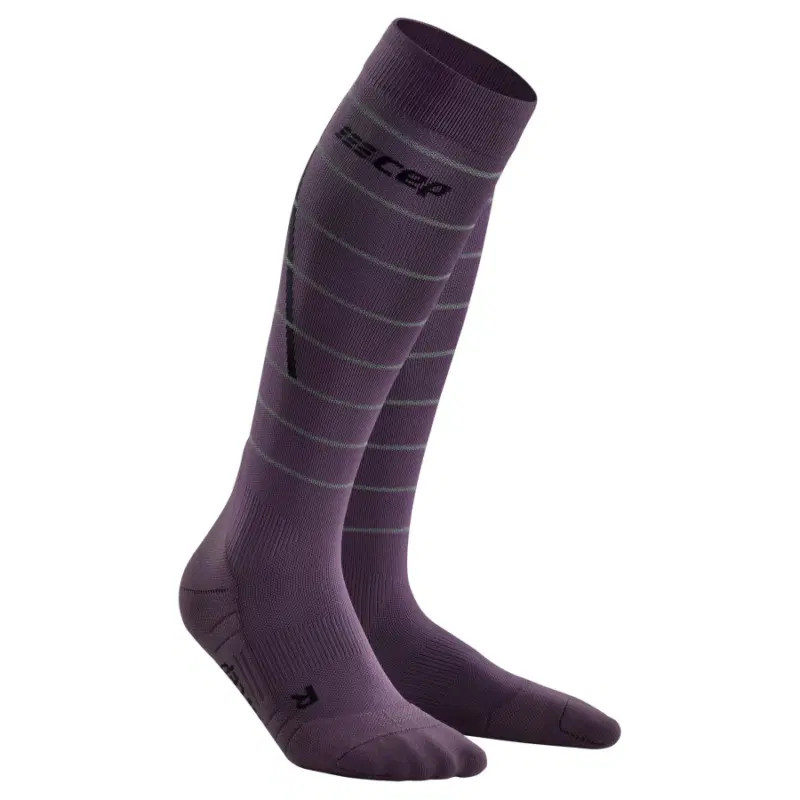 CEP REFLECTIVE TALL COMPRESSION SOCKS (W) Компрессионные гольфы женские Фиолетовый