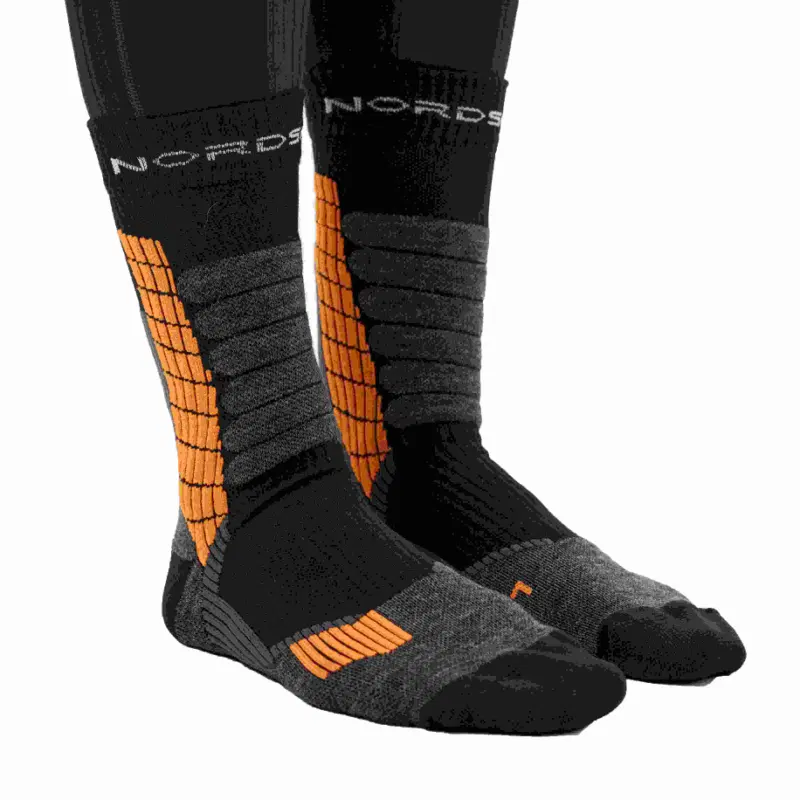 Nordski TREK SMOKY GREY Термоноски высокие Серый/Оранжевый