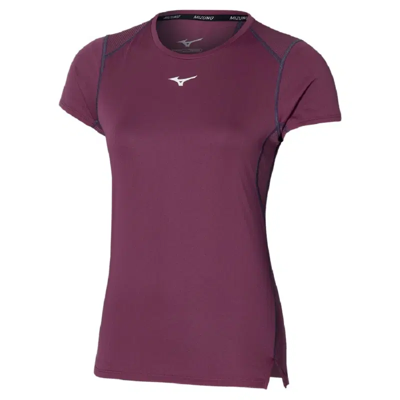 Mizuno DRYAEROFLOW T-SHIRT (W) "VIOLET QUARTZ" Футболка беговая женская Фиолетовый