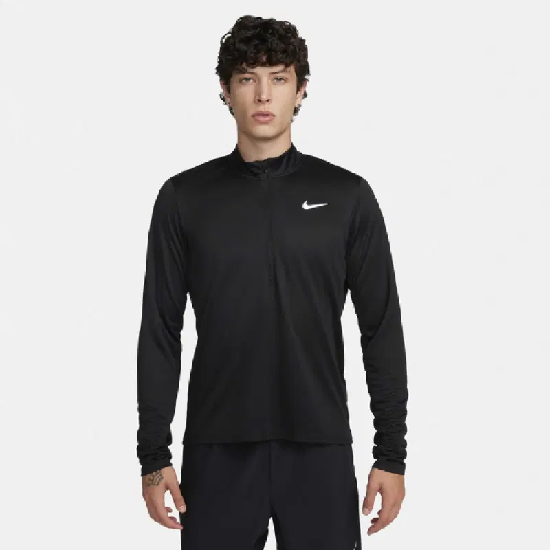 Nike PACER MEN'S DRI-FIT 1/2-ZIP RUNNING TOP Лонгслив беговой Черный