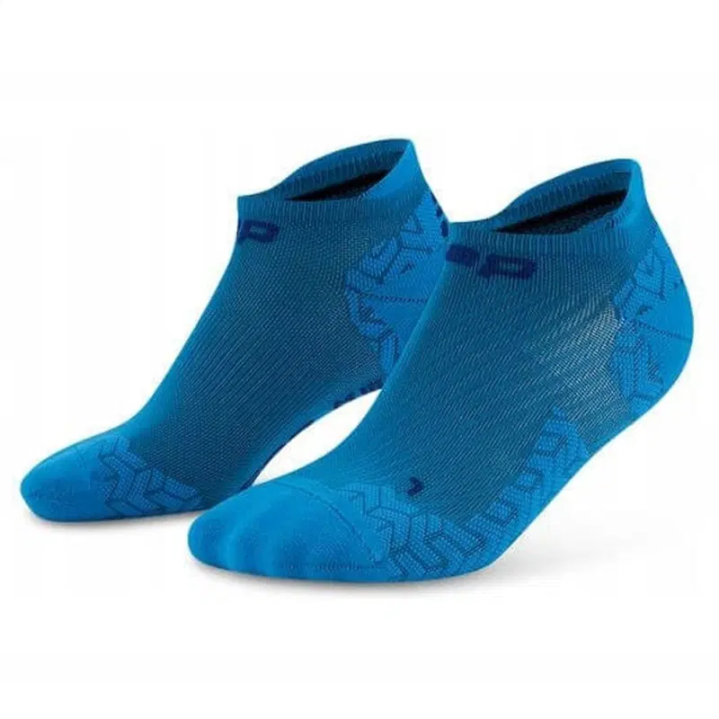 CEP ULTRALIGHT NO SHOW COMPRESSION SOCKS (W) Компрессионные ультракороткие носки женские Голубой/Темно-синий