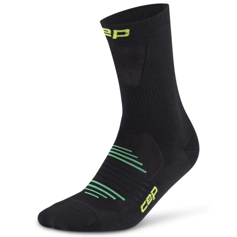 CEP RUN ULTRALIGHT MID CUT COMPRESSION SOCKS Компрессионные носки Черный/Желтый