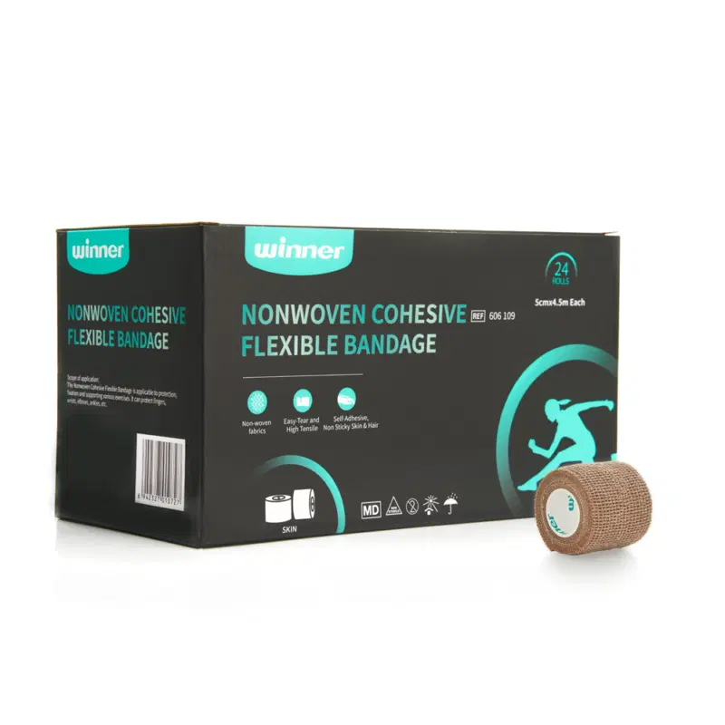 Winner NONWOVEN COHESIVE FLEXIBLE BANDAGE 5см x 4,5м Тейп нетканый когезивный Бежевый