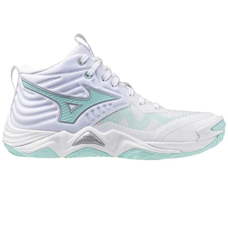 Mizuno WAVE MOMENTUM ELITE MID (W) Кроссовки волейбольные женские Белый/Мятный