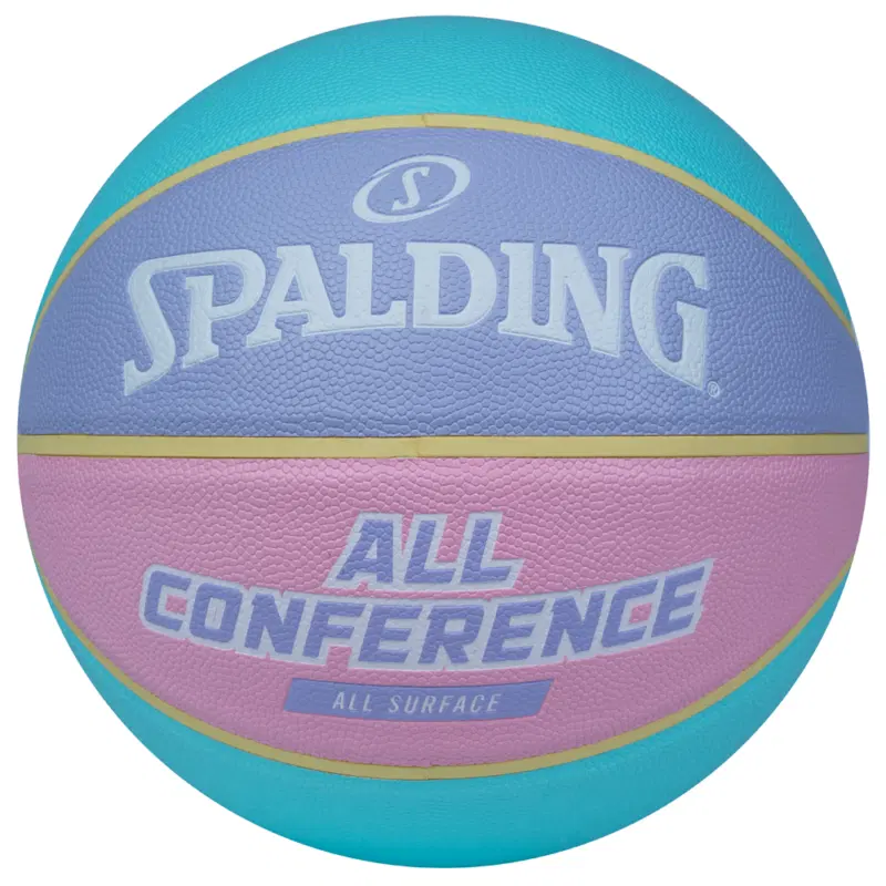 Spalding ALL CONFERENCE (77-065Z) Мяч баскетбольный Голубой/Розовый/Фиолетовый
