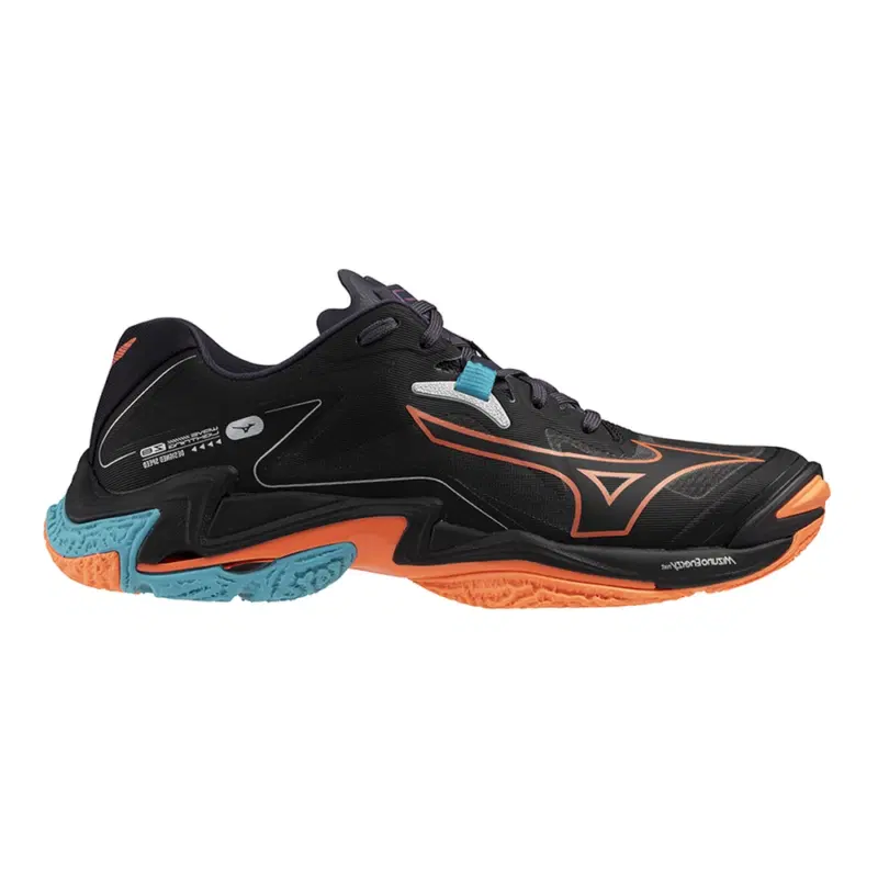 Mizuno WAVE LIGHTNING Z8 Кроссовки волейбольные Черный/Оранжевый/Голубой