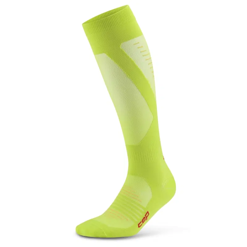 CEP PRO RUN ULTRALIGHT TALL COMPRESSION SOCKS (W) Компрессионные гольфы ультратонкие женские Салатовый