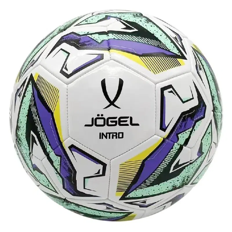 Jögel INTRO №5 2025 Мяч футбольный Белый/Зеленый/Фиолетовый