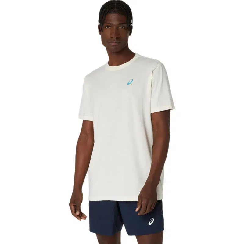 Asics COURT GRAPHIC SS TOP Футболка теннисная Белый/Голубой