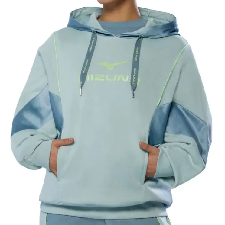 Mizuno ATHLETICS HOODY (W) Толстовка с капюшоном женская Голубой