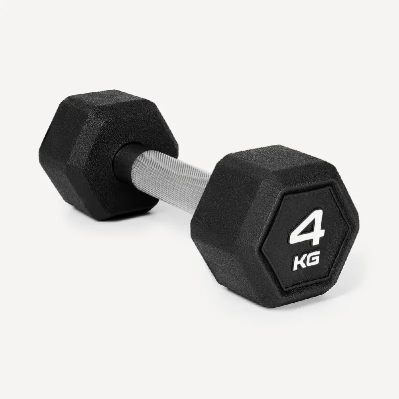Starfit DB-301PRO 4 КГ Гантель гексагональная  обрезиненная Черный