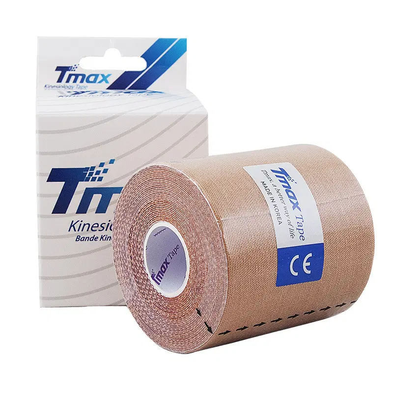 Tmax EXTRA STICKY BIEGE 7,5см×5м Кинезиотейп Телесный