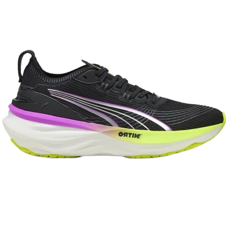 Puma FOREVERRUN NITRO 2 (W) Кроссовки беговые женские Черный/Салатовый/Розовый