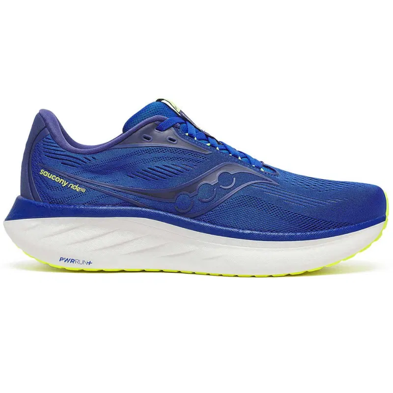 Saucony RIDE 18 Кроссовки беговые Синий/Желтый