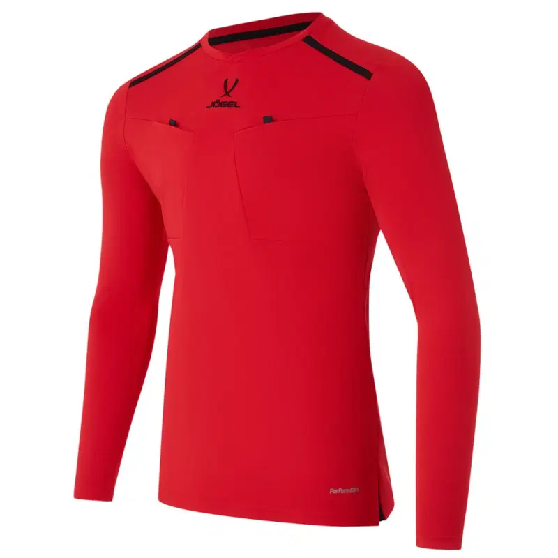 Jögel DIVISION PERFORMDRY REFEREE LS TEE Футболка судейская с длинным рукавом Красный