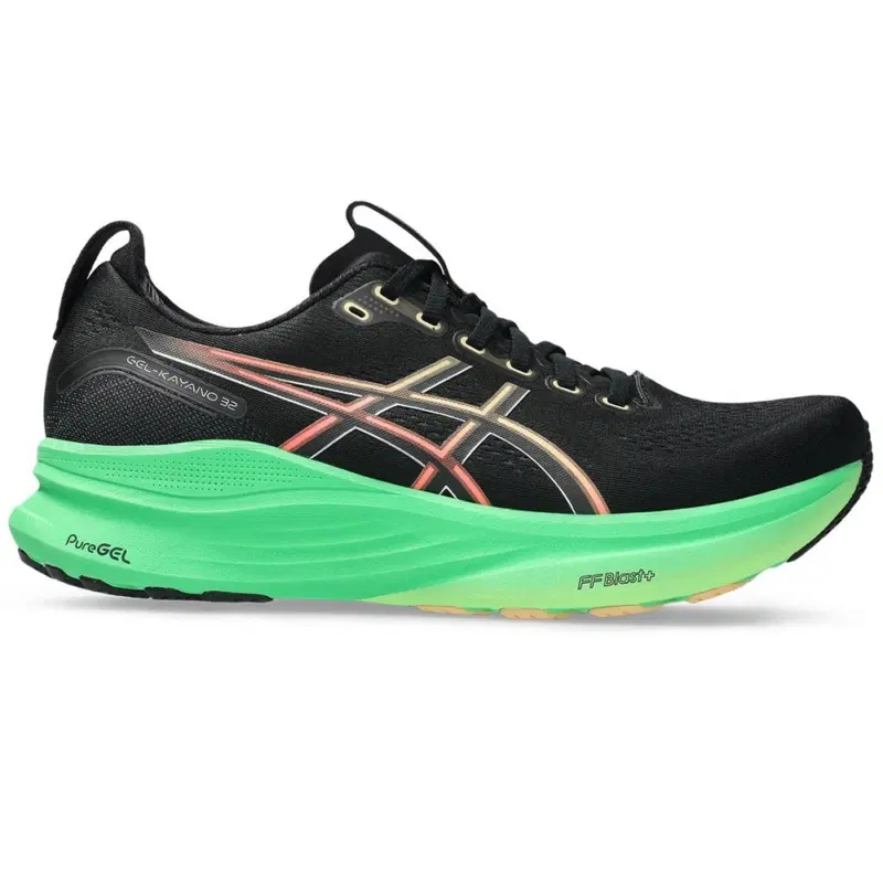 Asics GEL-KAYANO 32 Кроссовки беговые Черный/Зеленый