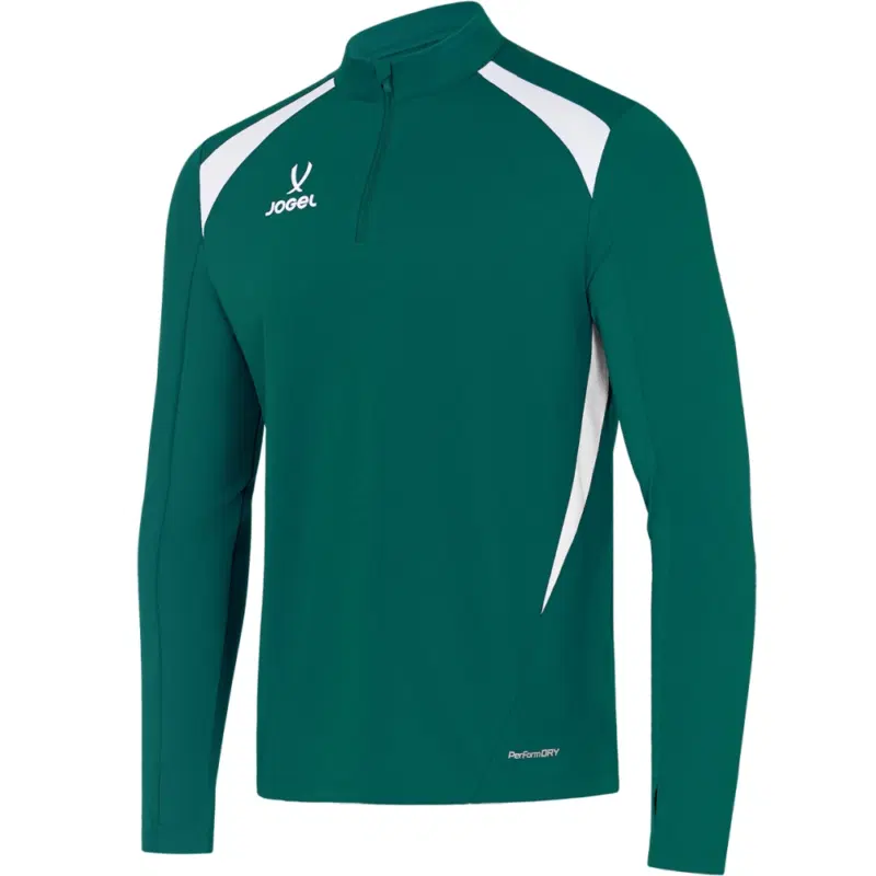 Jogel DIVISION PERFORMDRY TRAINING 1/4 ZIP TOP Джемпер тренировочный детский Темно-зеленый