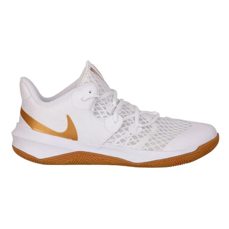 Nike ZOOM HYPERSPEED COURT Кроссовки волейбольные Белый/Золотой