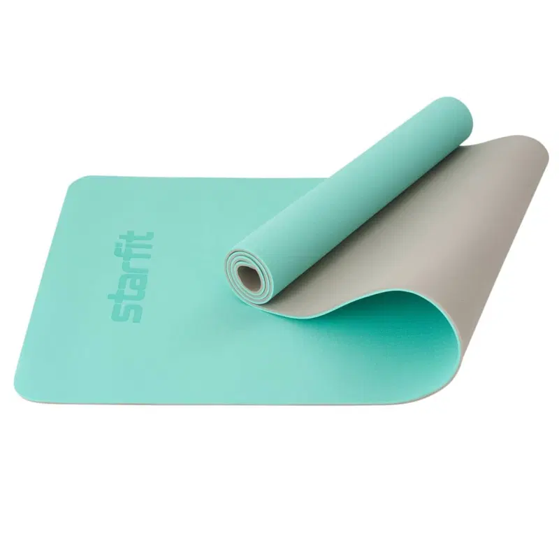 Starfit FM-201 TPE 183X61X0,6 СМ Коврик для йоги и фитнеса Мятный/Серый