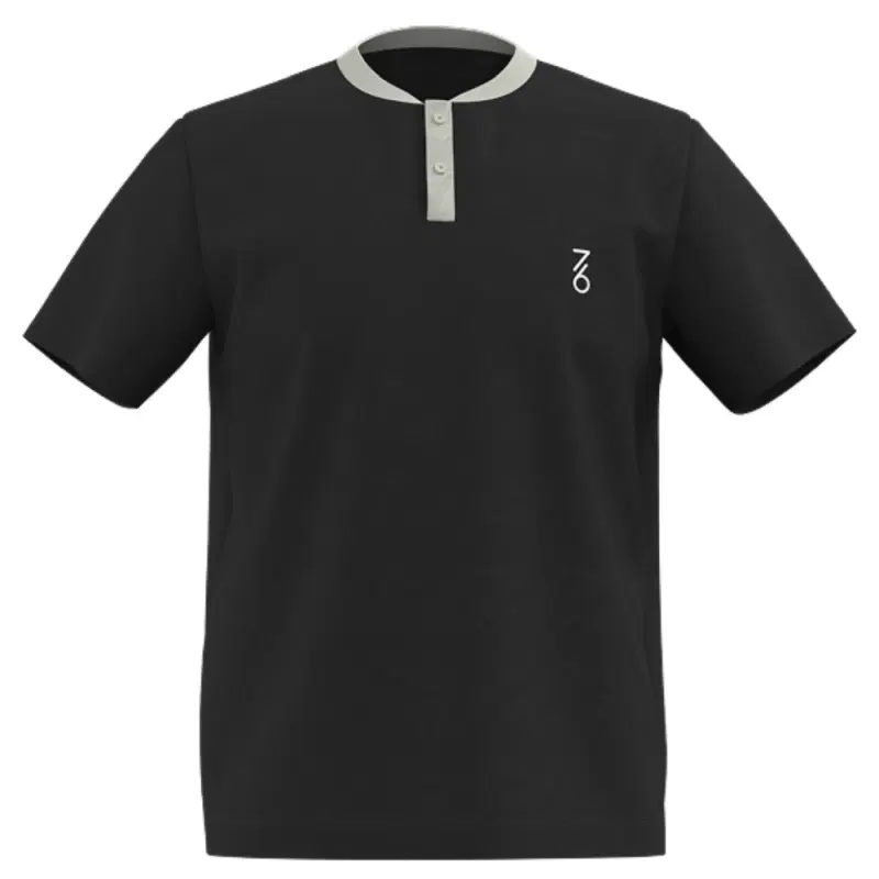 7/6 ANKL POLO 2.0 "EBONY" Поло теннисное Черный/Белый
