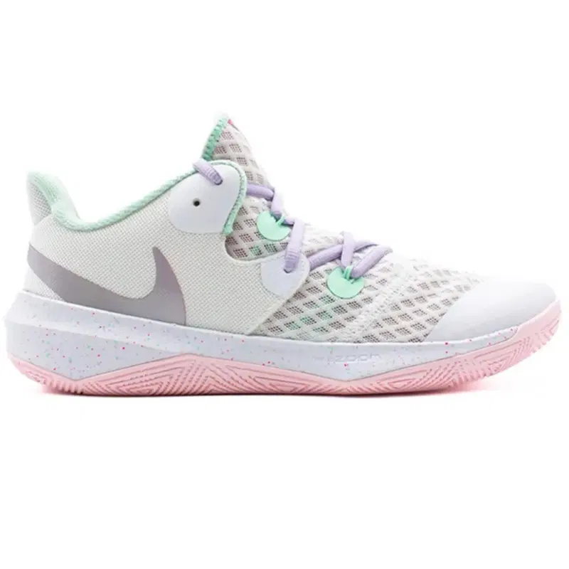 Nike ZOOM HYPERSPEED COURT SE Кроссовки волейбольные Белый/Мятный/Фиолетовый