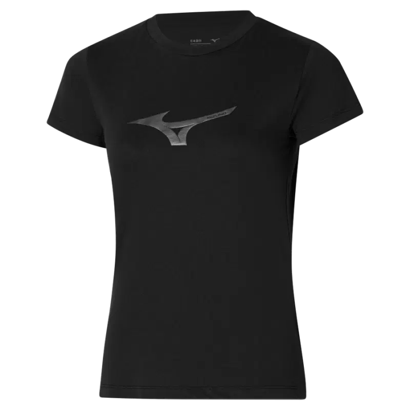 Mizuno ATHLETICS RB TEE (W) Футболка спортивная женская Черный