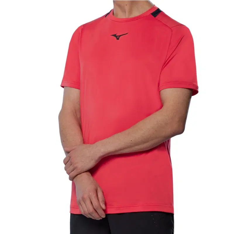 Mizuno LOGO T-SHIRT Футболка теннисная Красный/Черный