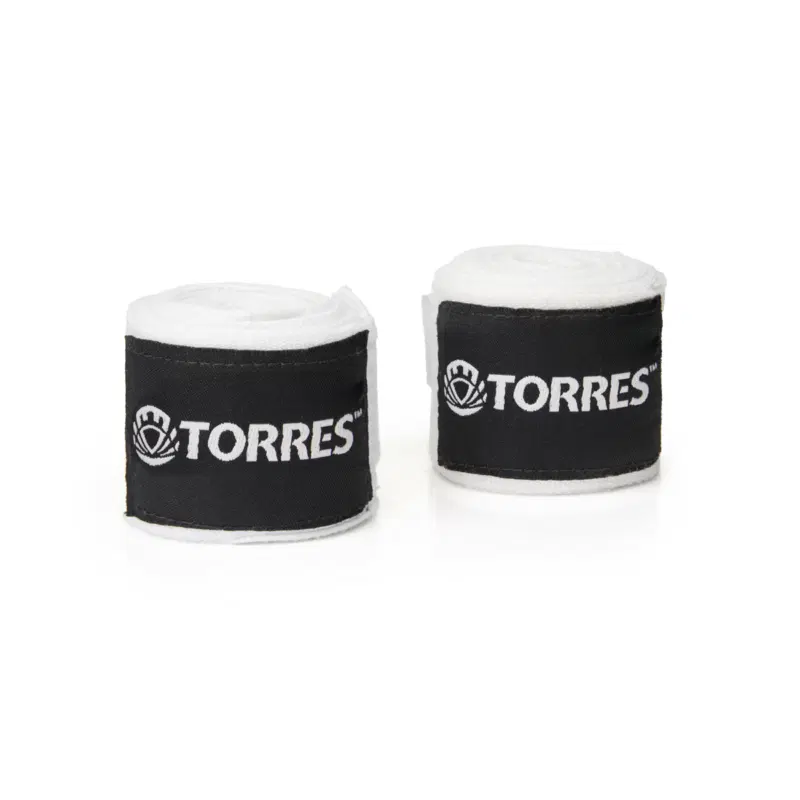 Torres PRL62017 Бинт боксерский 3,5м Белый/Черный