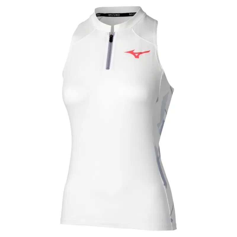 Mizuno DAYBREAKERS PRINTED TANK (W) Майка теннисная женская Белый/Фиолетовый