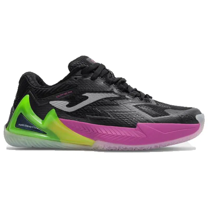 Joma OPEN (W) Кроссовки для падела женские Черный/Салатовый/Розовый