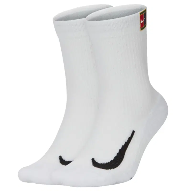 Nike COURT MULTIPLIER CUSHIONED CREW SOCKS Носки теннисные (2 пары) Белый/Черный