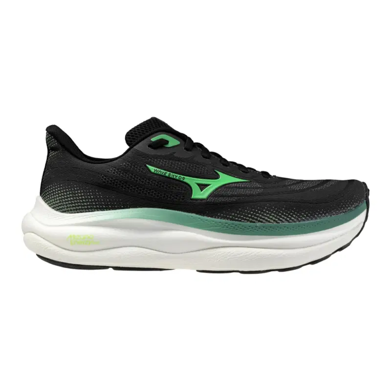Mizuno WAVE SKY 9 Кроссовки беговые Черный/Зеленый