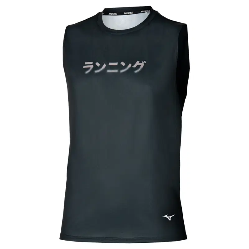 Mizuno CORE GRAPHIC SLEEVELESS Майка беговая Черный