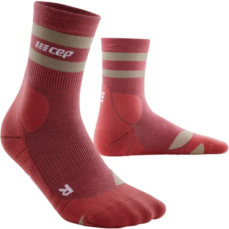 CEP HIKING 80S MID CUT COMPRESSION SOCKS Компрессионные носки Розовый/Золотой